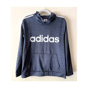 Adidas Boy Size XL Pullover Hoodie Blue Pre-Owned